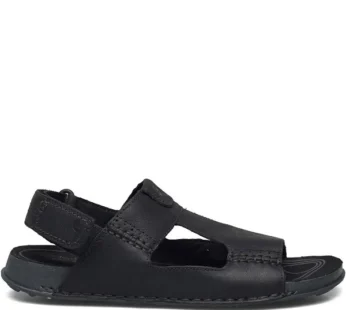 Men’s Leather Comfort Sandals – Black Nubuck