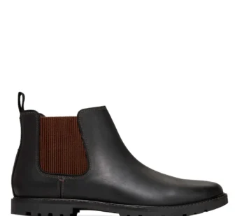 Men’s Midland Leather Water-Resistant Chelsea Boots – Black Nubuck