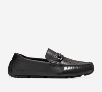 Men’s Grand Laser Bit Driving Loafers- Black